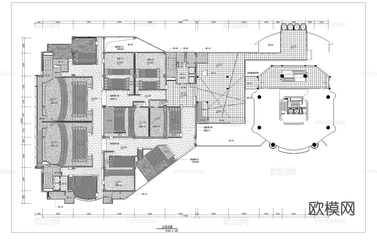 电影院  最新全套施工图设计cad施工图