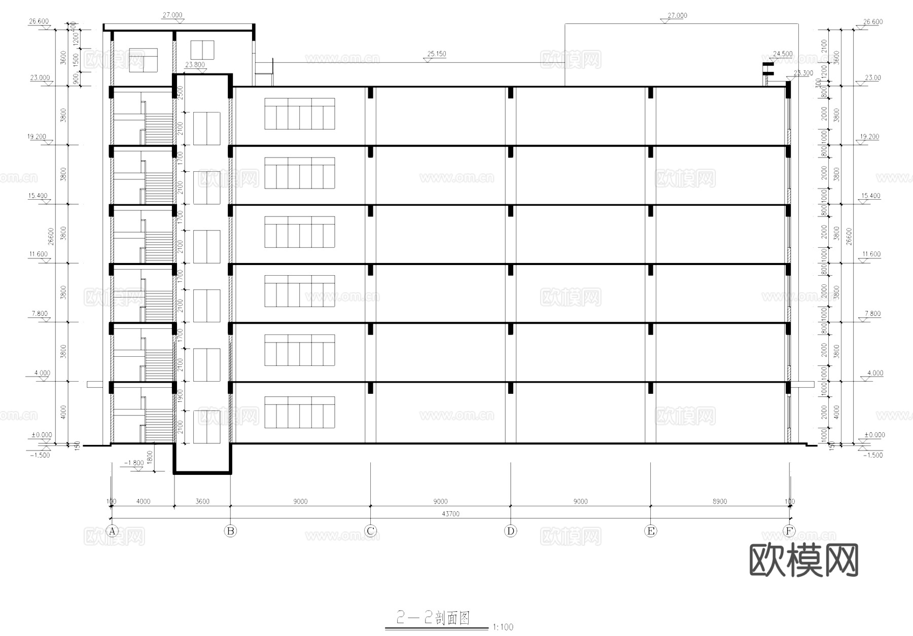 车间厂房工业建筑CAD施工图cad施工图
