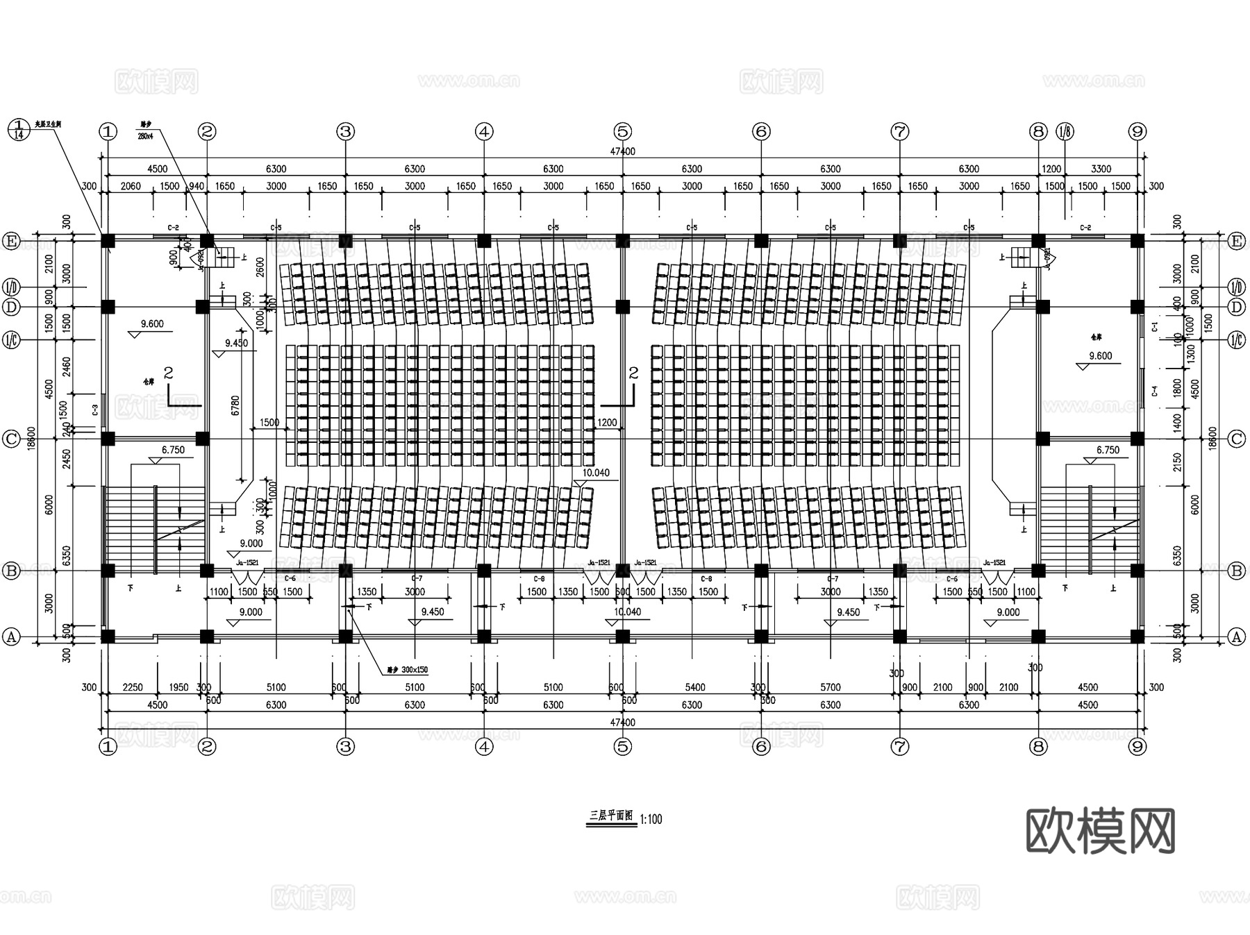 医院家属区教室公寓食堂招聘楼建筑CAD施工图集cad施工图