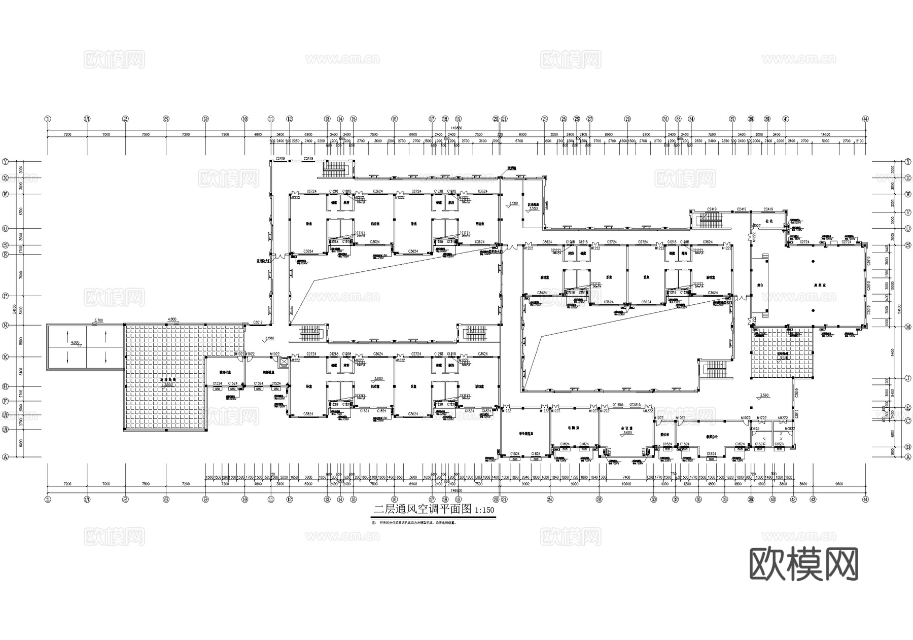 幼儿园建筑 三层托儿所塔楼cad施工图