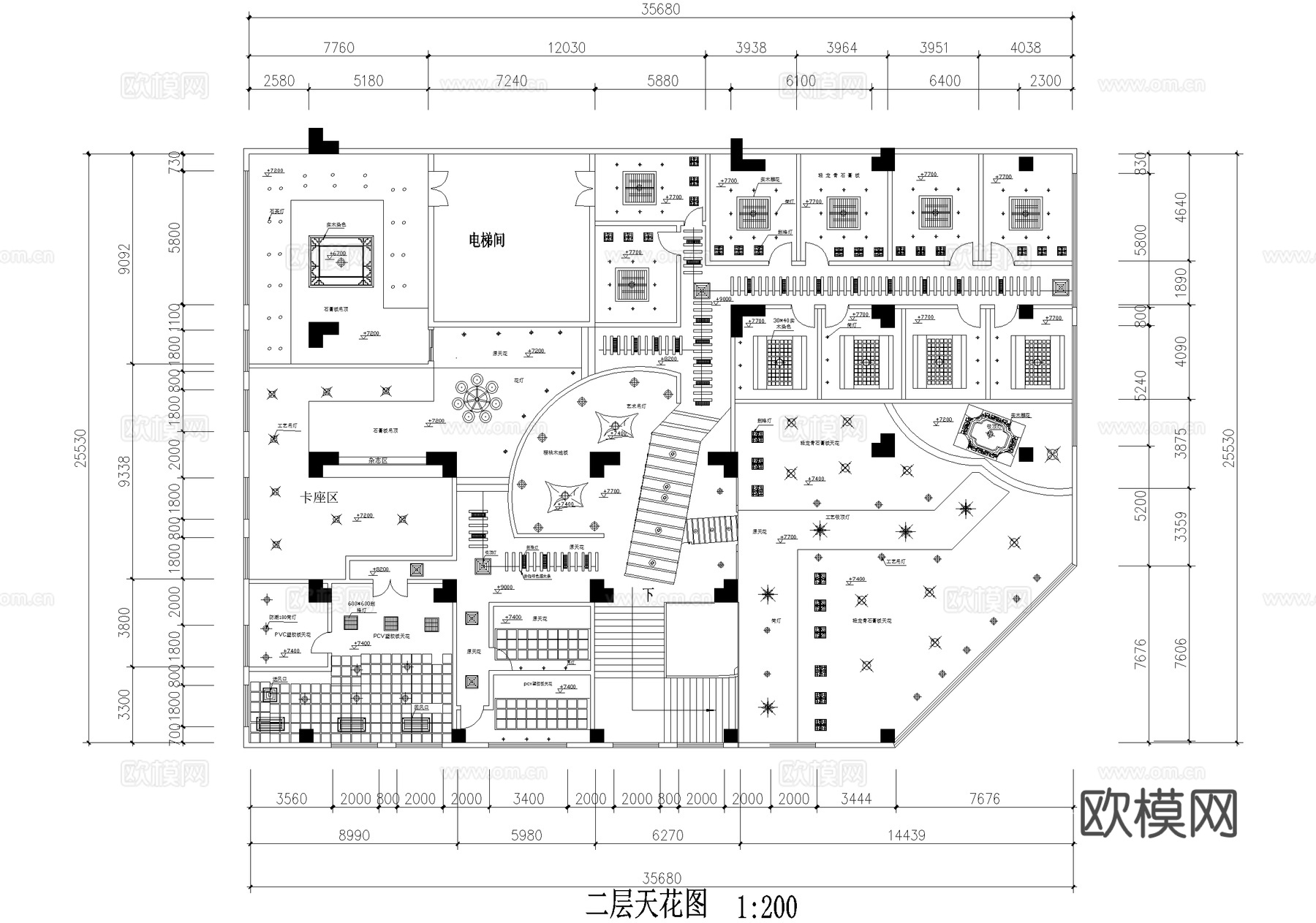 中式茶馆 茶室茶吧茶庄会所 茶楼cad施工图