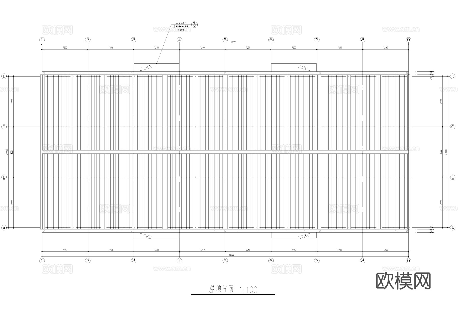 单层车间厂房工业建筑CAD施工图cad施工图cad施工图