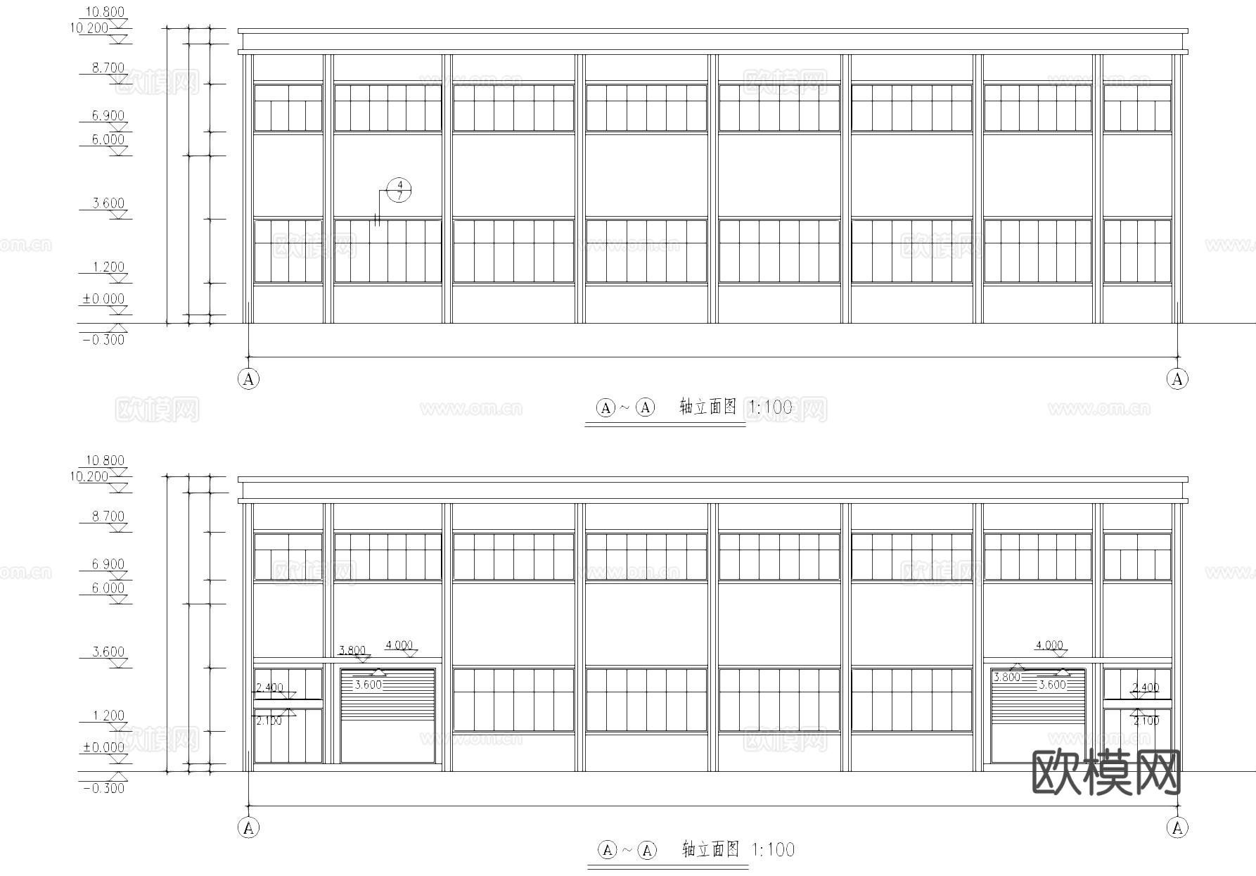 九华制衣厂车间厂房工业建筑CAD施工图cad施工图