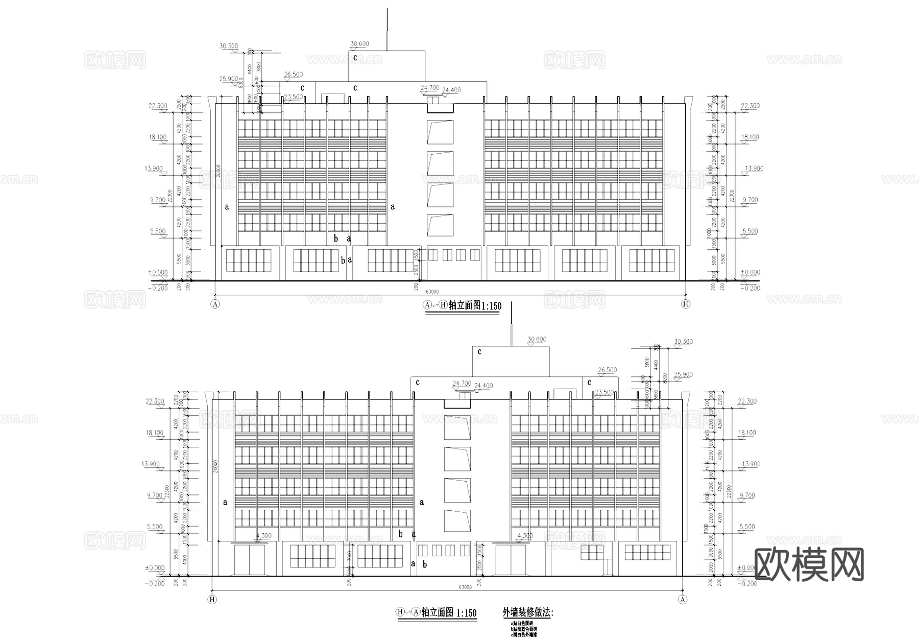 厂房车间大厦工业建筑CAD施工图cad施工图