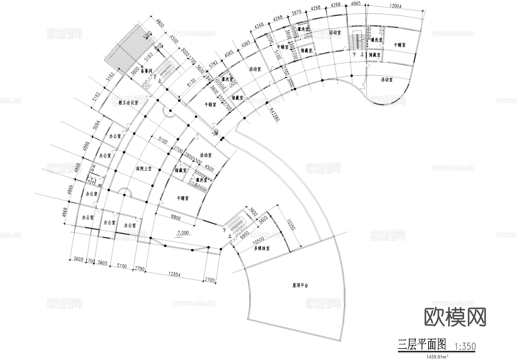 县机关幼儿园建筑CAD施工图cad施工图