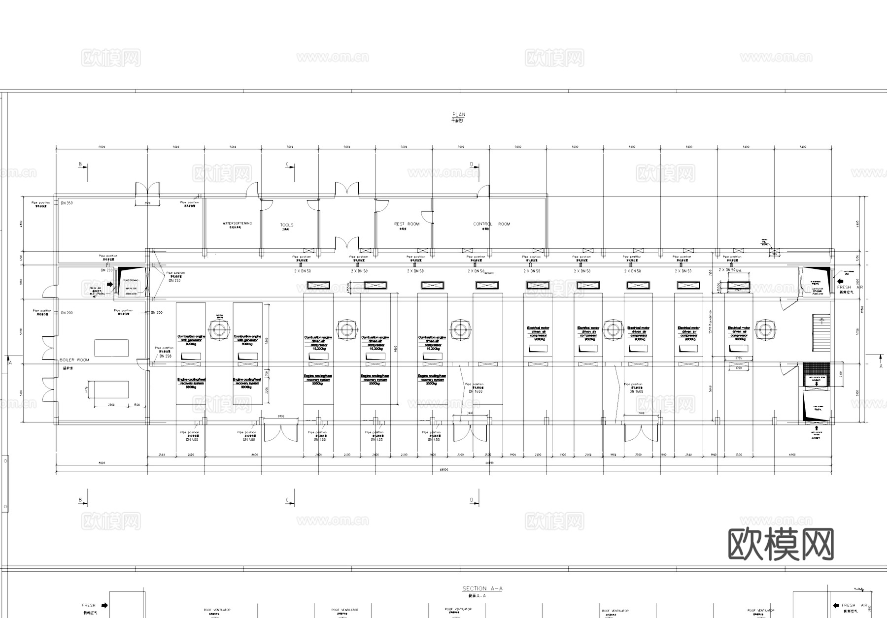 污水处理厂蛋形消化池及配套工业建筑CAD施工图cad施工图