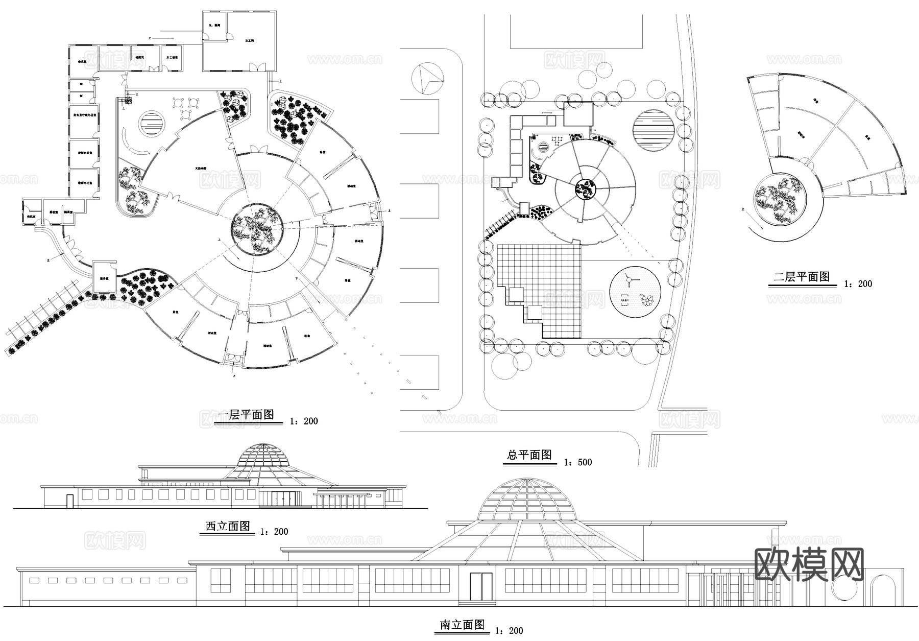 托儿所幼儿园建筑设计CAD施工图cad施工图