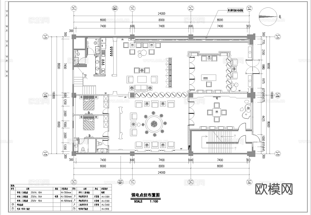 高档会所 最新全套施工图设计cad施工图