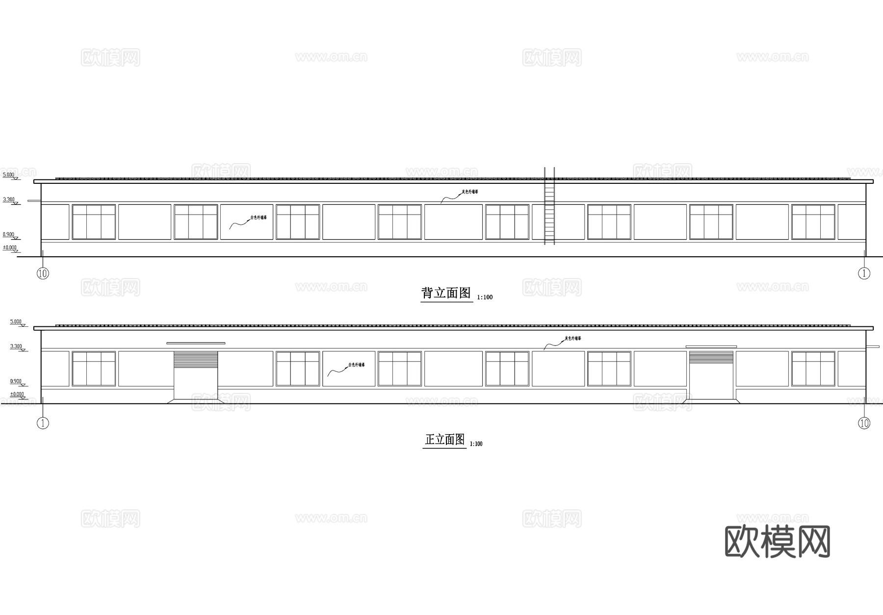 单层车间厂房仓库工业建筑CAD施工图cad施工图