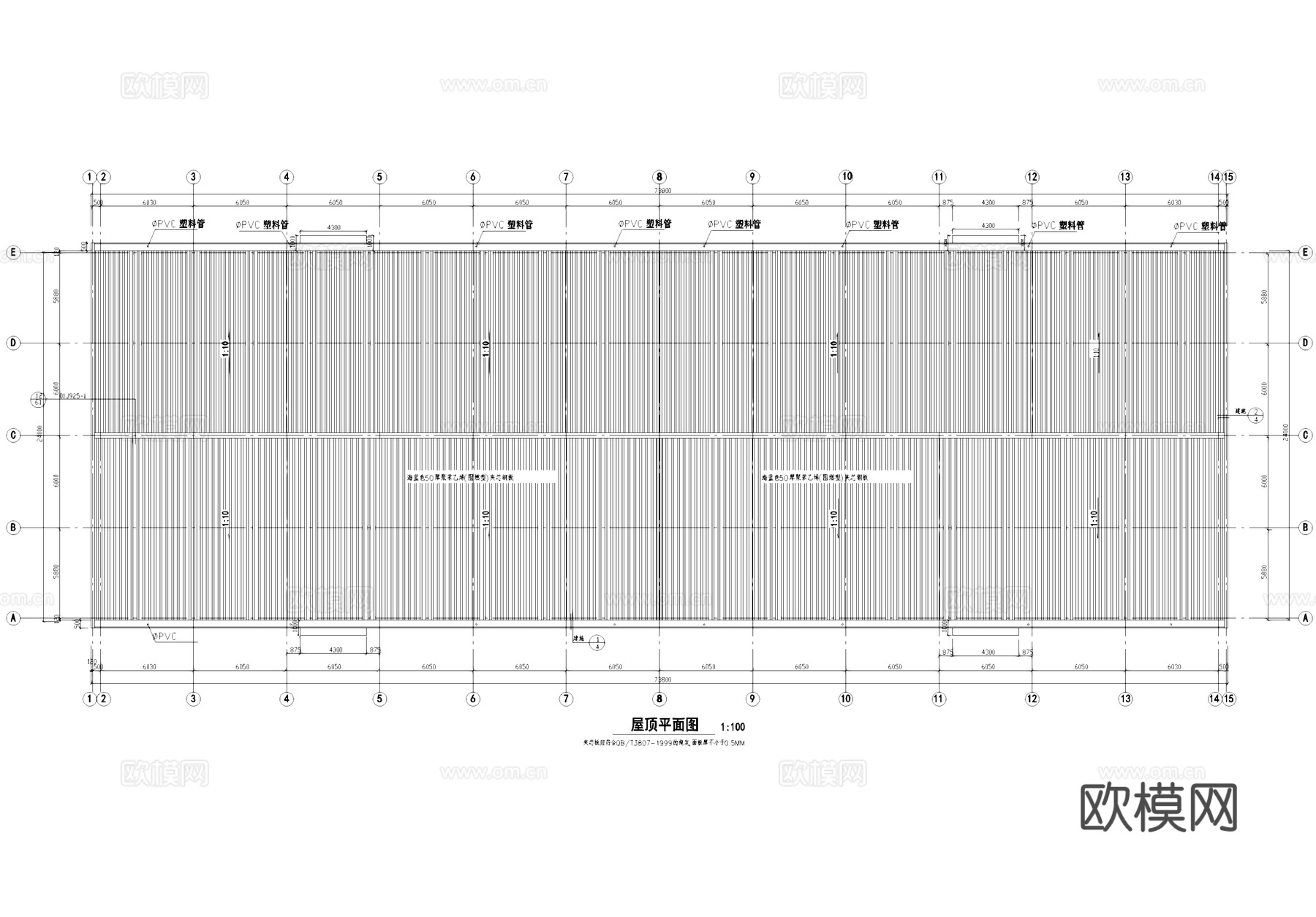 水泥袋装车间仓库工业建筑CAD施工图cad施工图