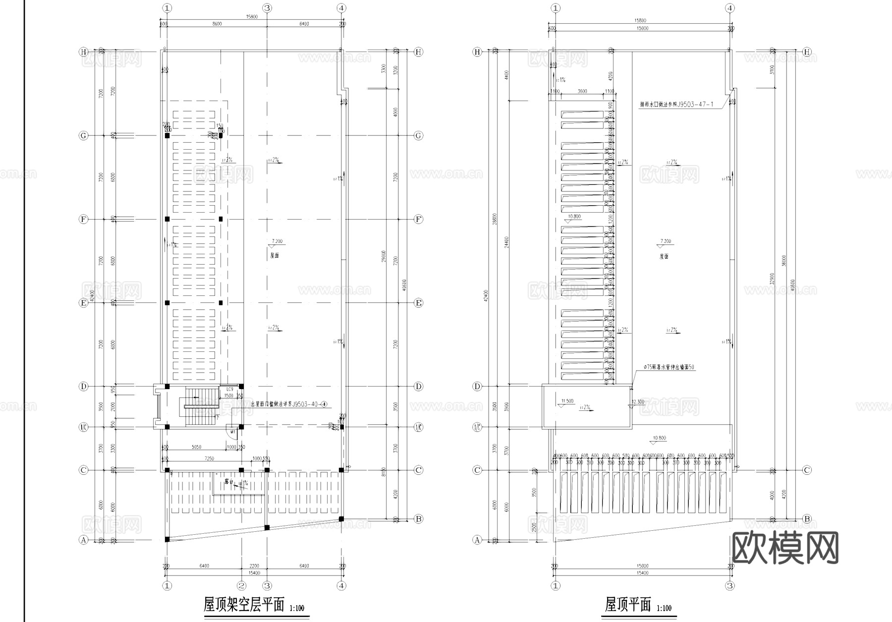 化工设备工业园区办公厂房传达室建筑规划CAD施工图cad施工图
