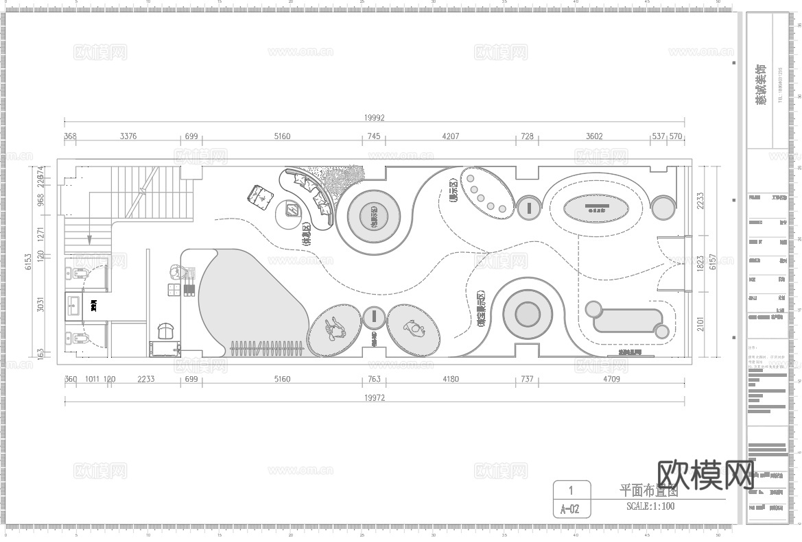 珠宝店 最新平面施工图设计cad施工图