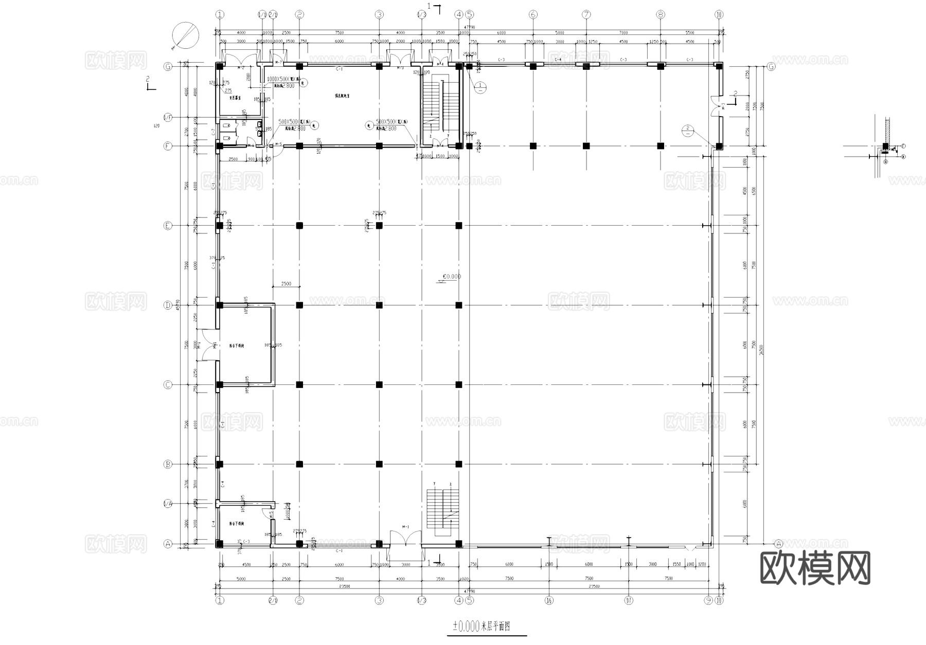 糖厂糖化车间厂房工业建筑CAD施工图cad施工图
