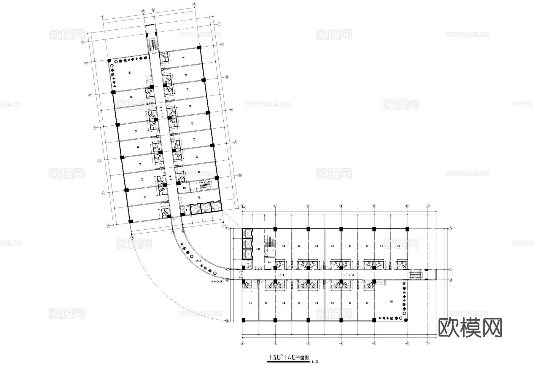 小县城酒楼建筑CAD施工图cad施工图