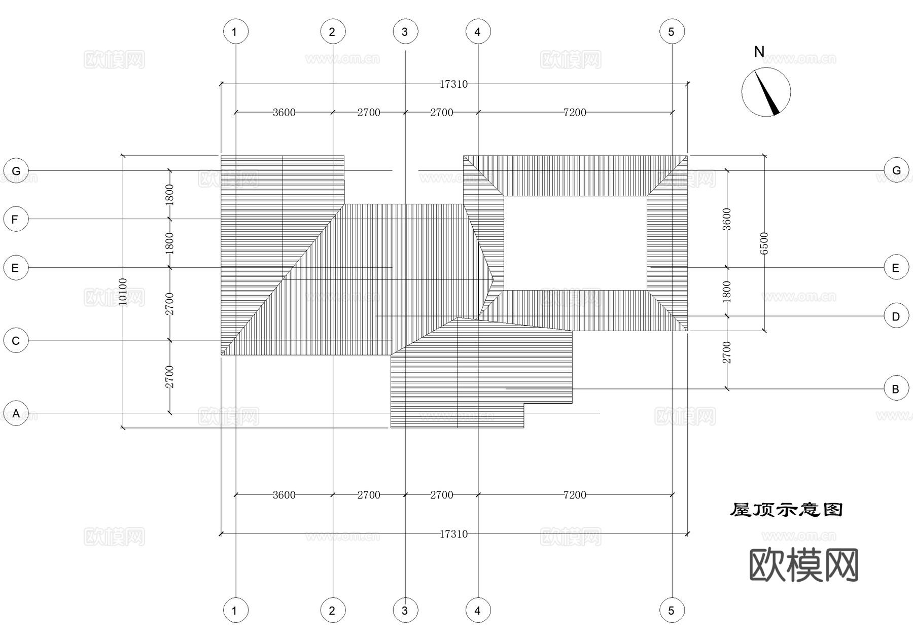 单层公共厕所建筑 卫生间洗手间 管理间工具间cad施工图