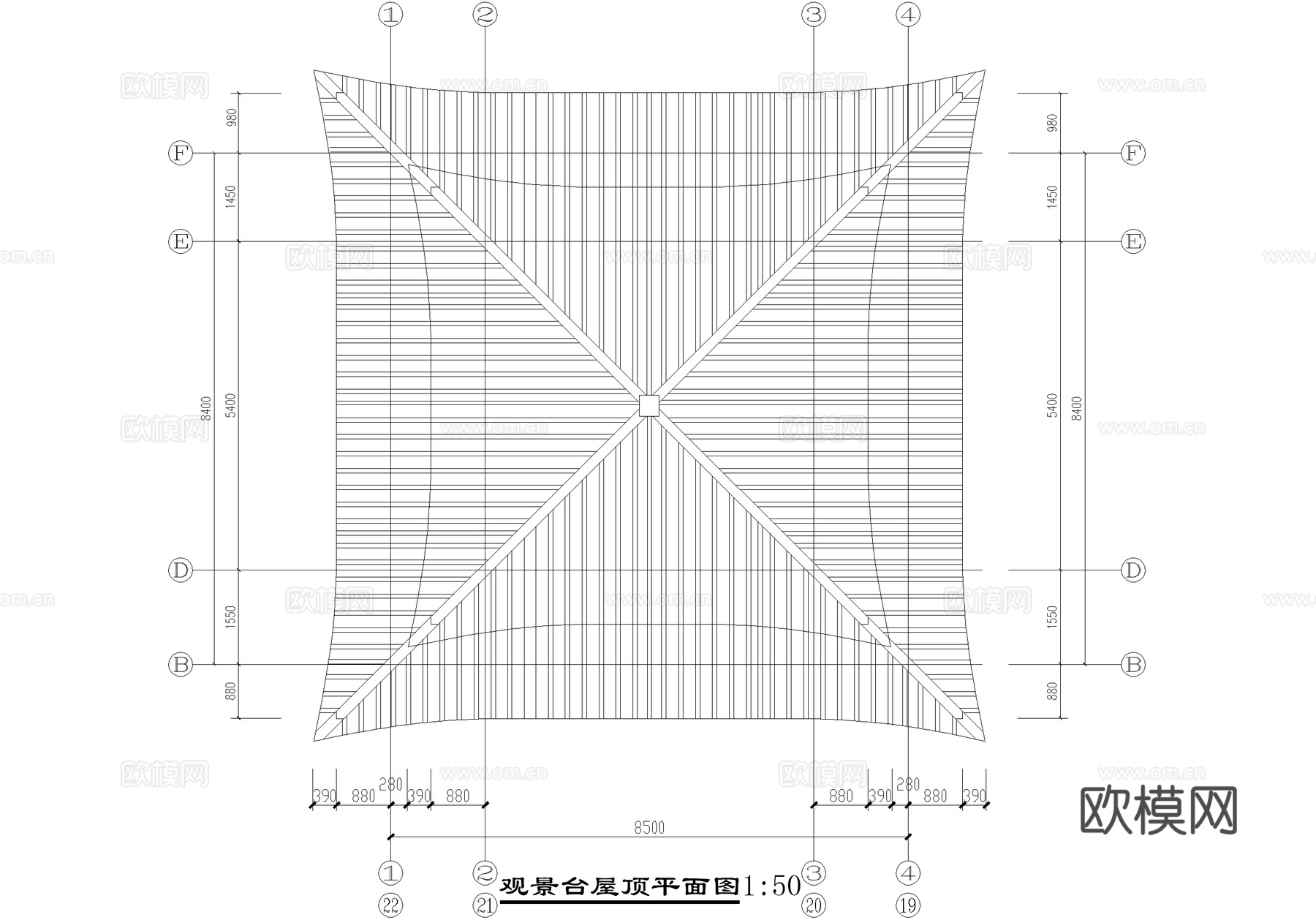 中式寺庙 山门古建大门门头cad施工图