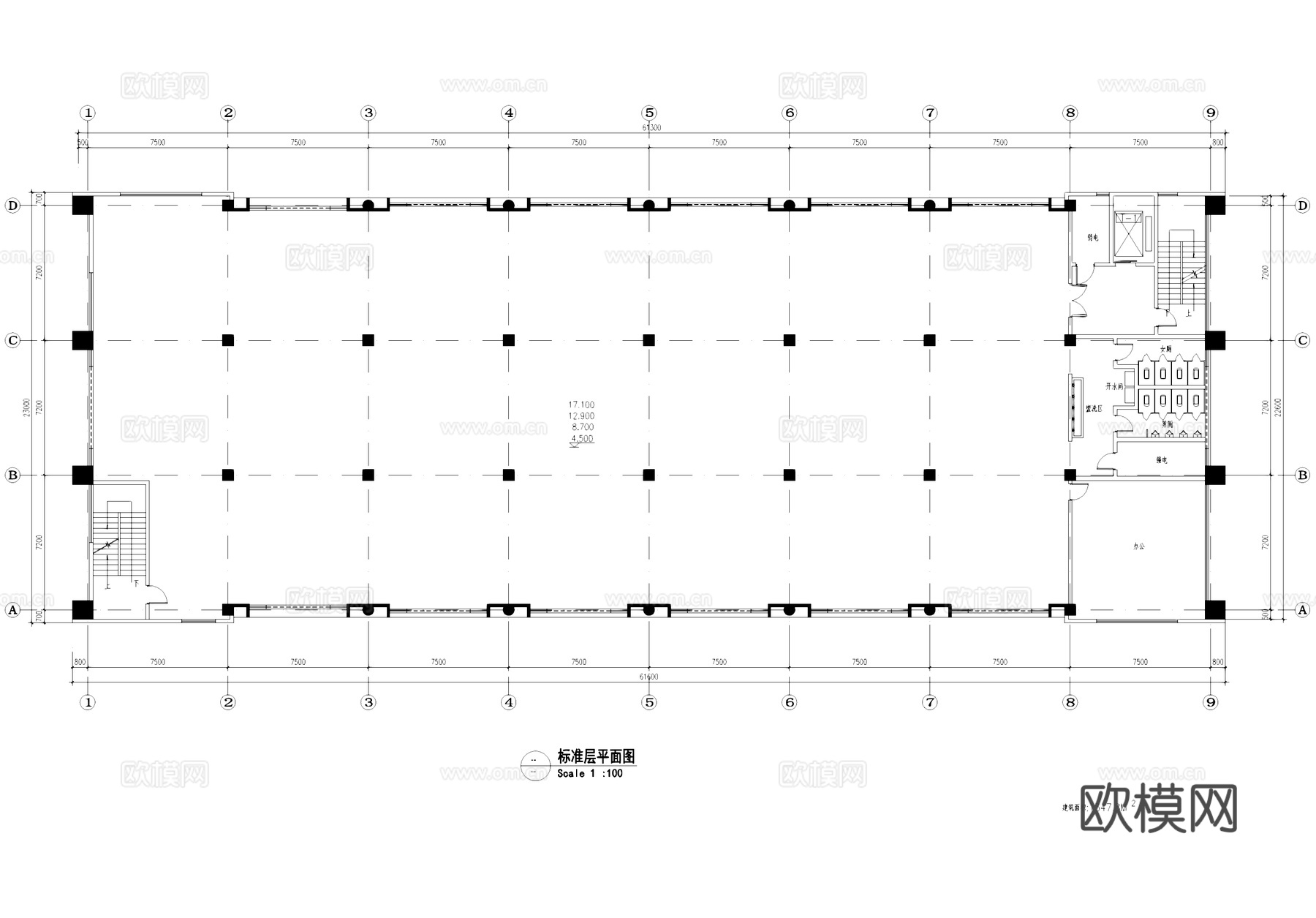 工业厂房建筑CAD施工图cad施工图