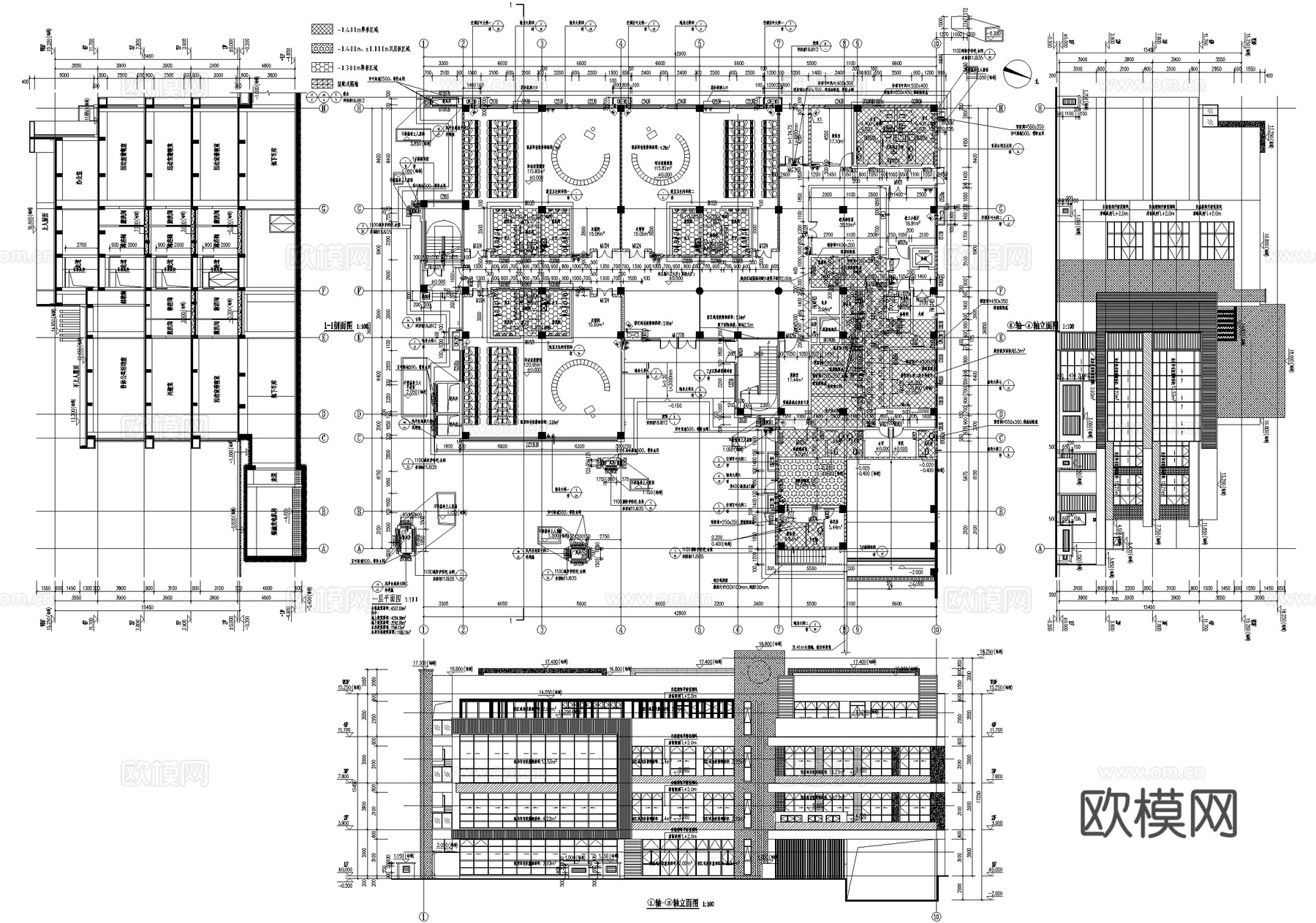 四层幼儿园托儿所建筑cad施工图
