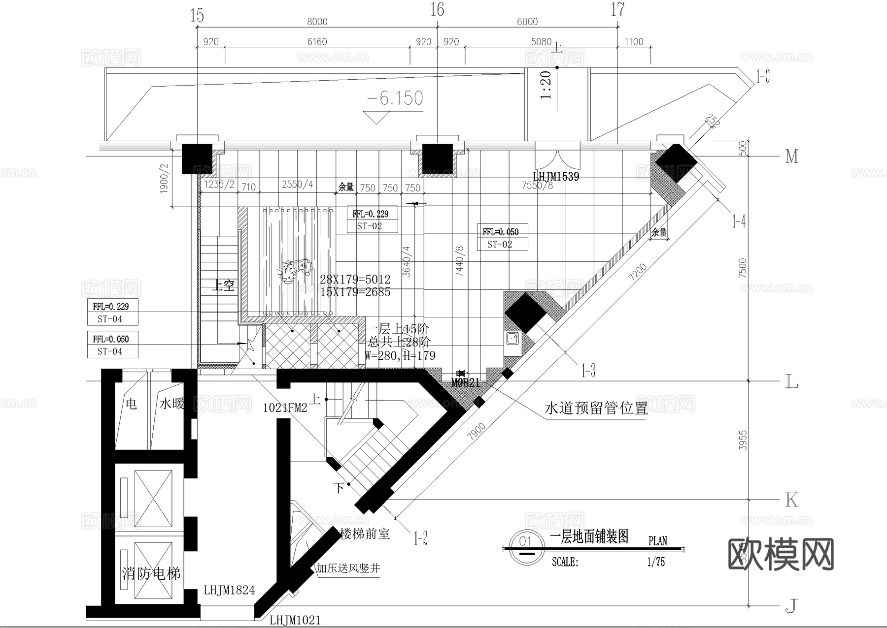 茶馆 二层茶室茶吧会所 平面系统图 茶楼cad施工图