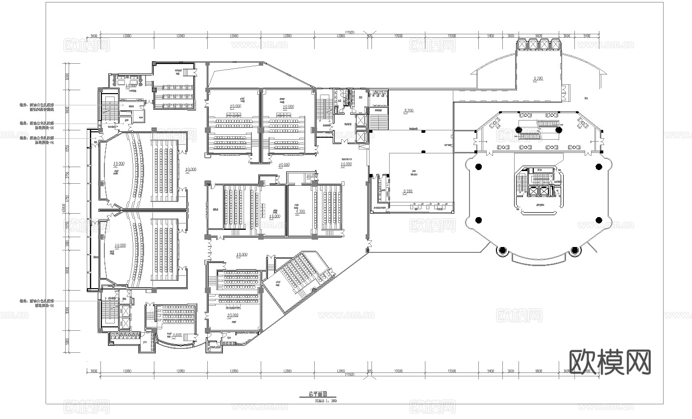 电影院 最新全套施工图设计cad施工图