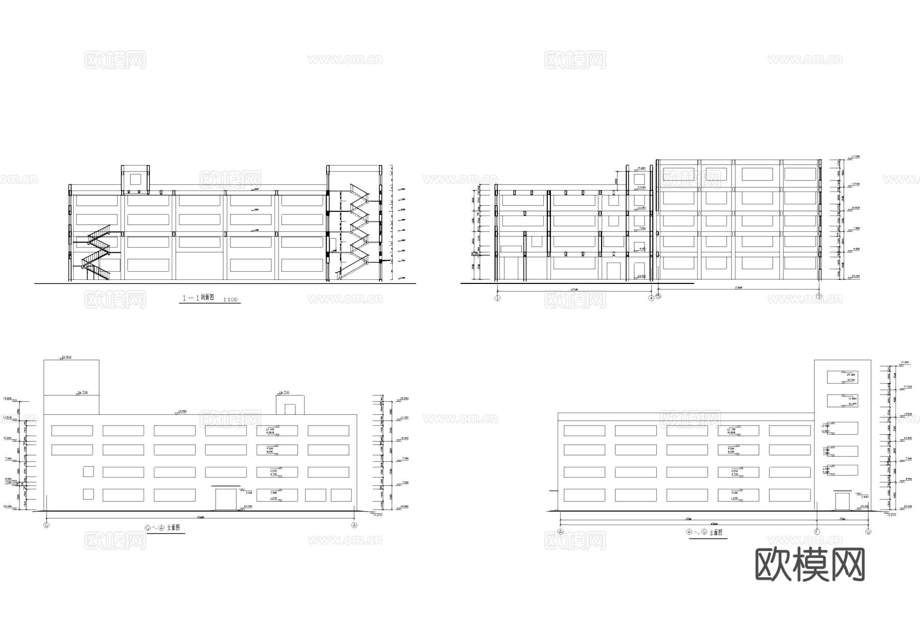 糖厂糖化车间厂房工业建筑CAD施工图cad施工图