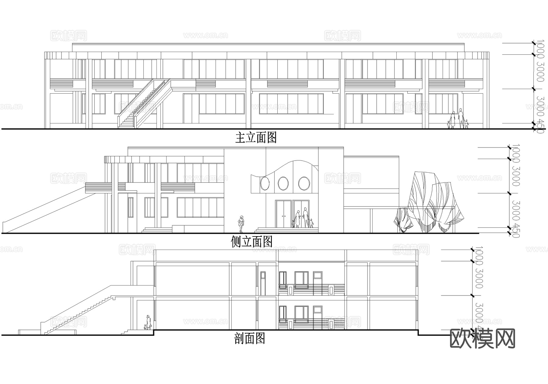 幼儿园建筑 二层托儿所cad施工图