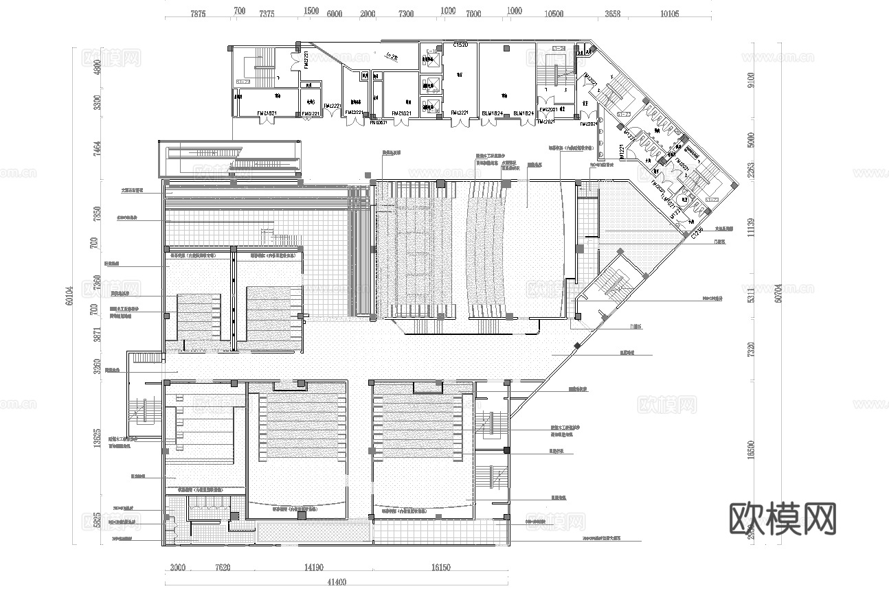 电影院 最新全套施工图设计cad施工图