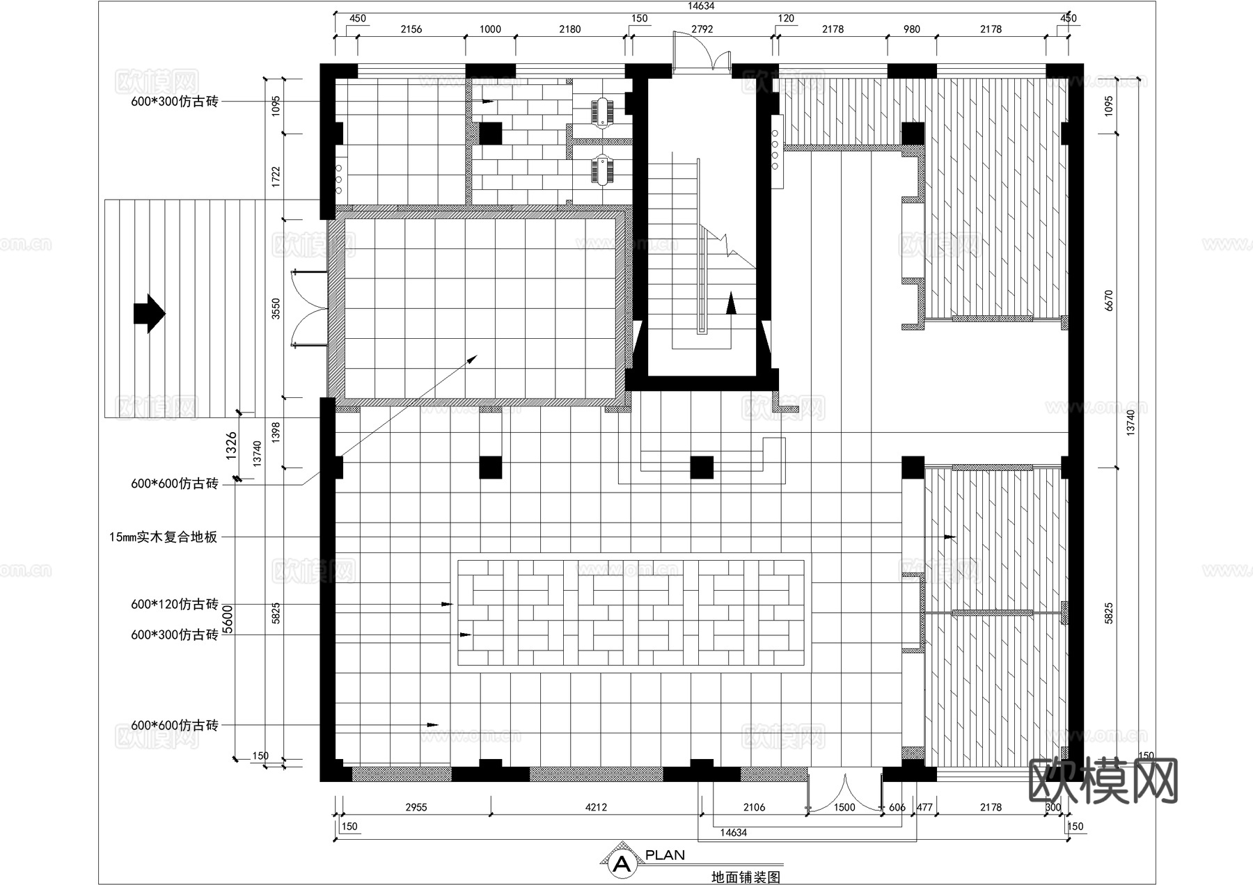 茶馆 茶室茶吧品茗会所 茶楼cad施工图