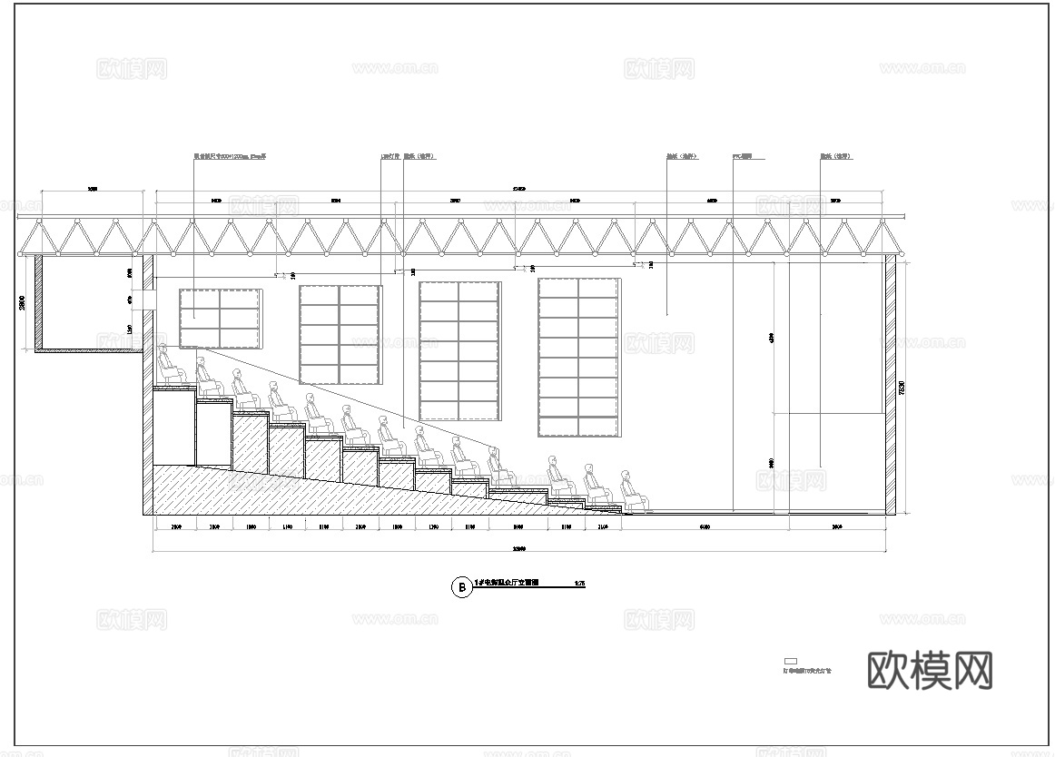 电影院 最新全套施工图设计cad施工图