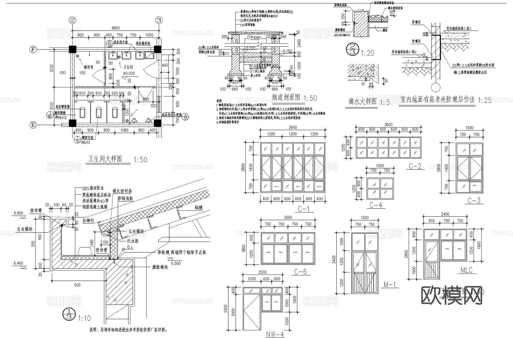 锅炉房风机间配电室水泵间设备房工业建筑CAD施工图cad施工图
