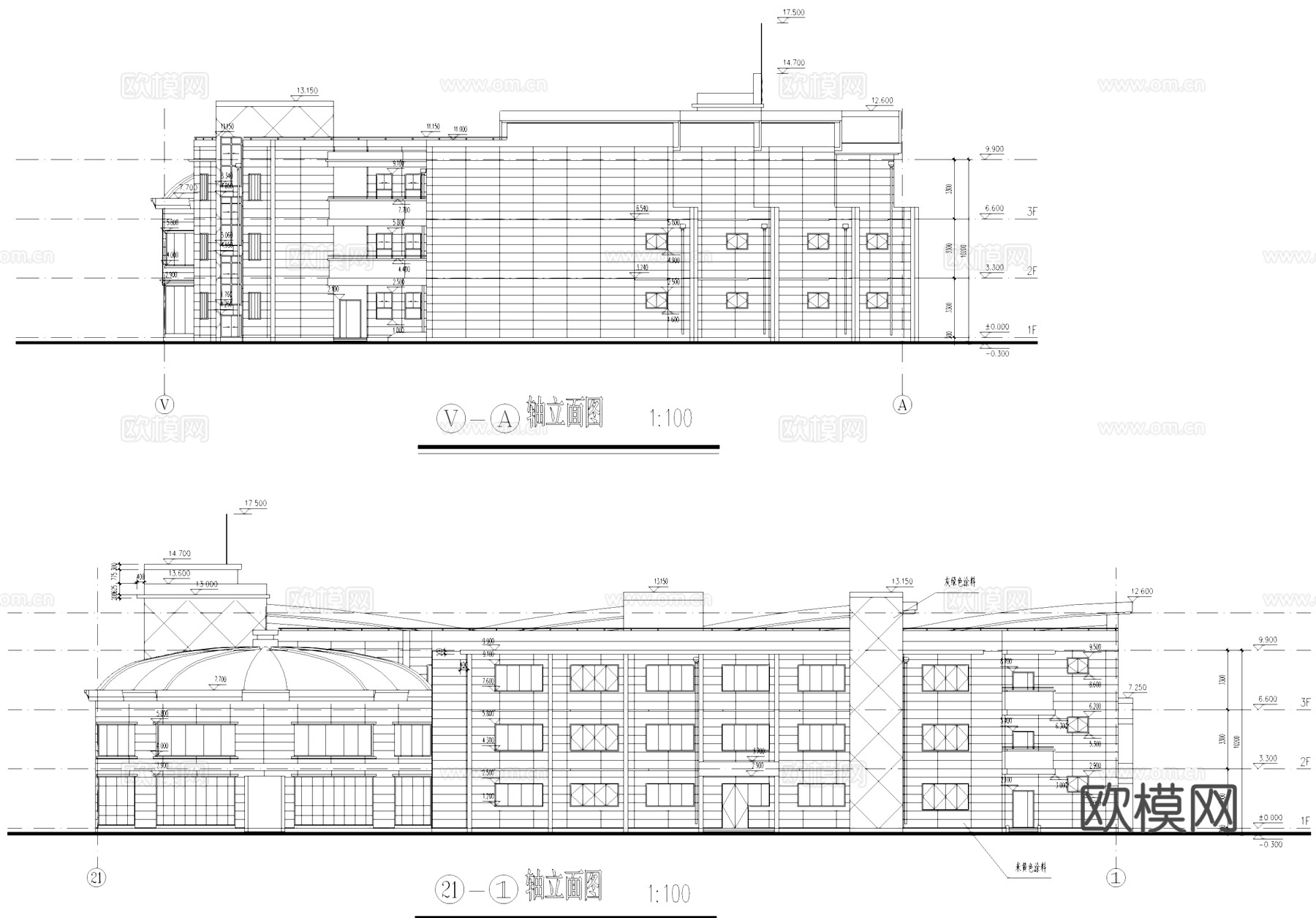 江杨基地幼儿园托儿所建筑CAD施工图cad施工图