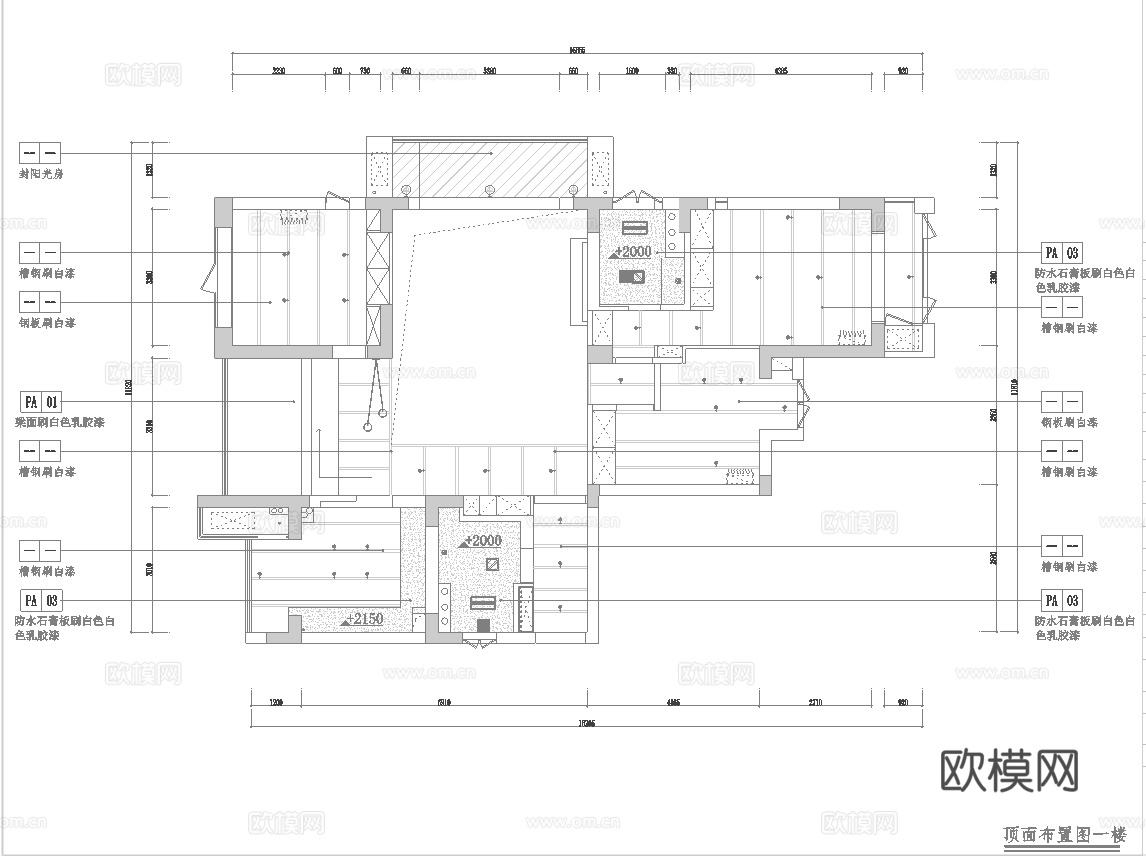 别墅样板间 最新全套施工图设计cad施工图
