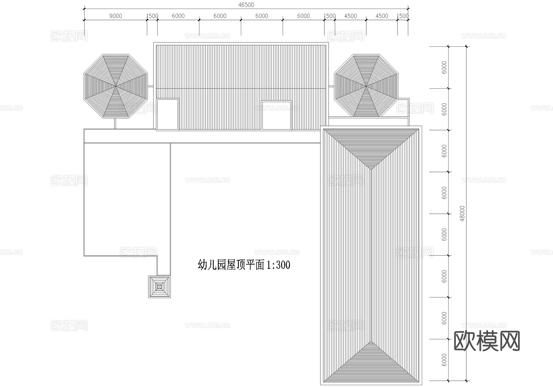 幼儿园建筑 三层托儿所cad施工图