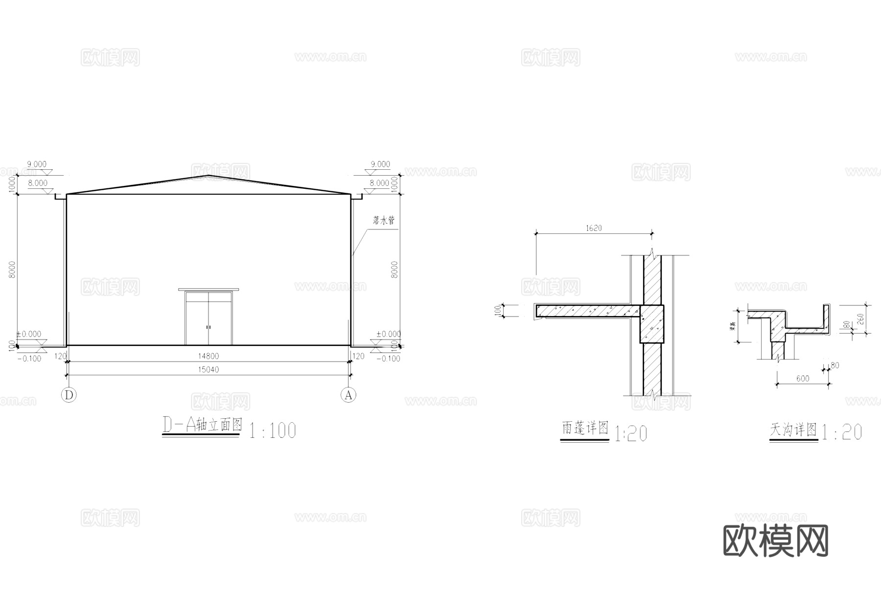 工业厂房车间建筑CAD施工图cad施工图