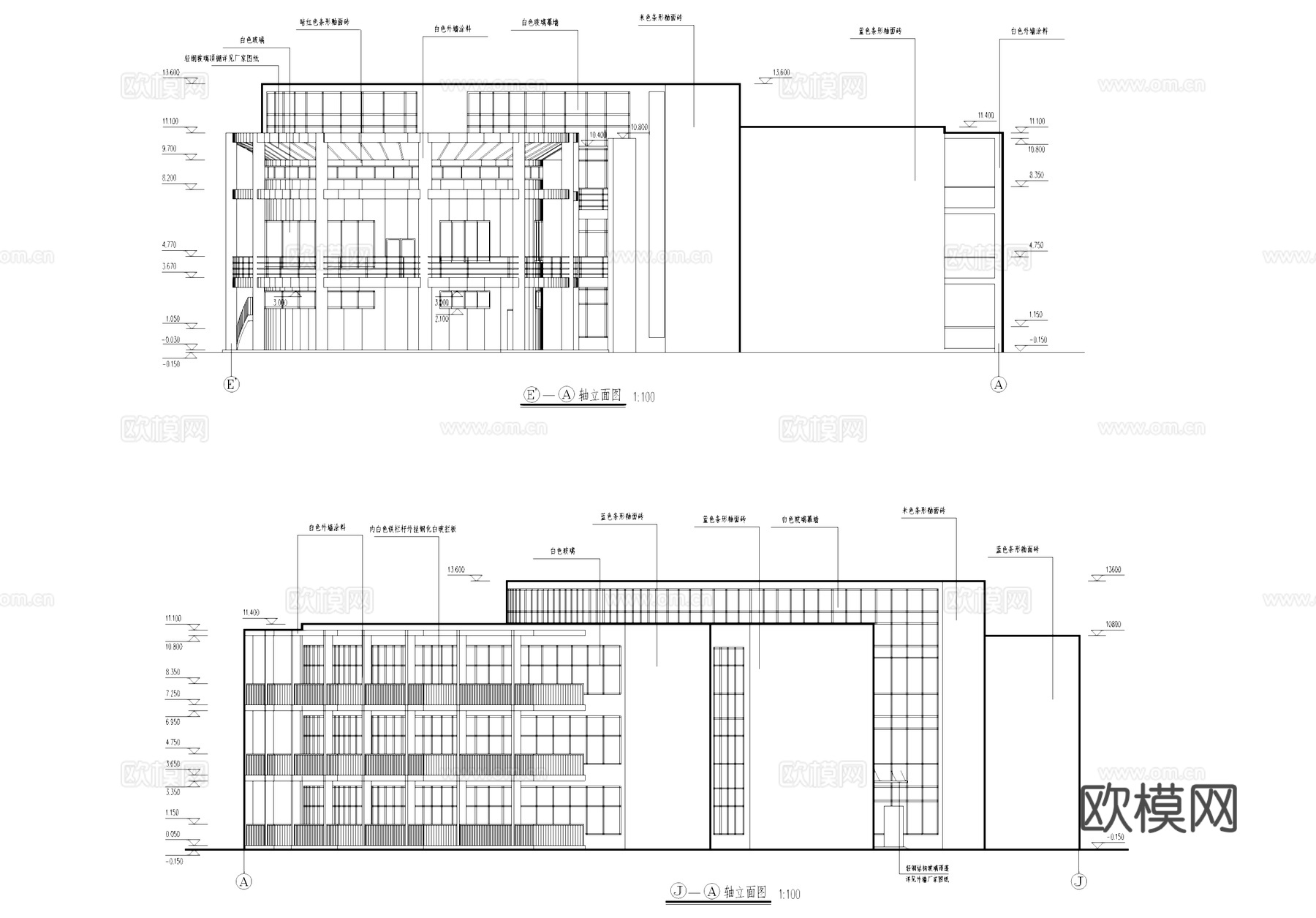 杭州和美地产住宅小区幼儿园建筑CAD施工图集cad施工图