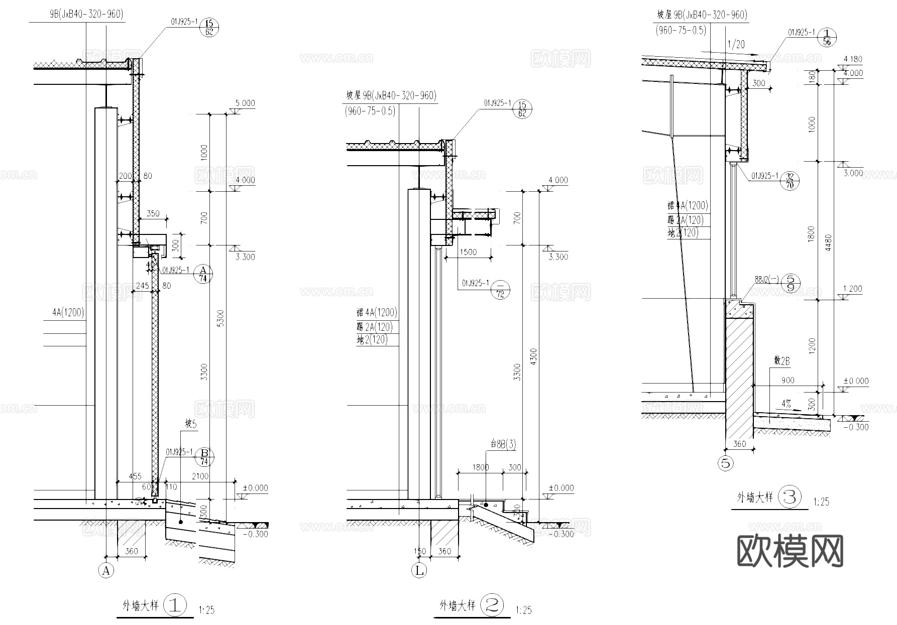 戊类钢排架结构库房工业建筑CAD施工图cad施工图