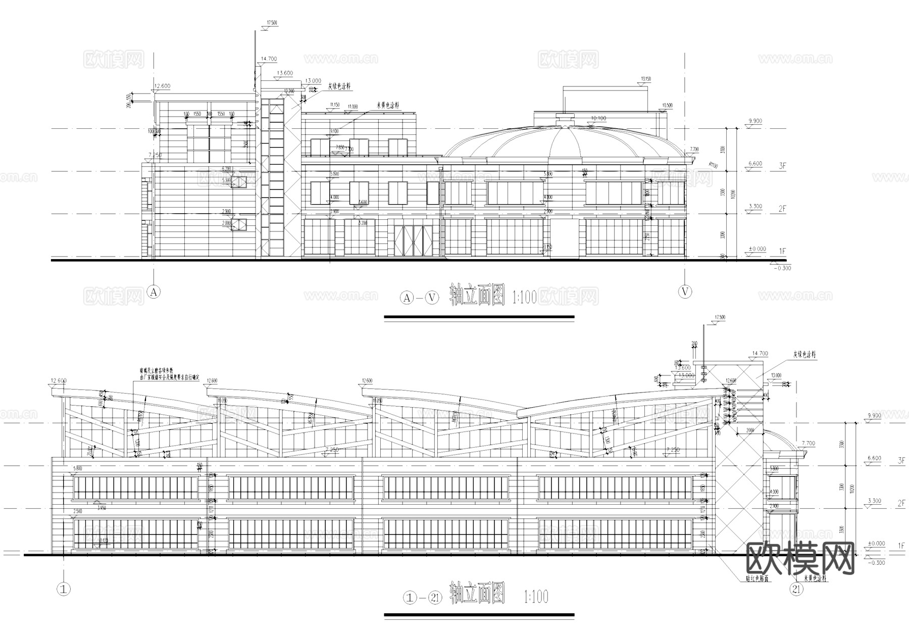 江杨基地幼儿园托儿所建筑CAD施工图cad施工图