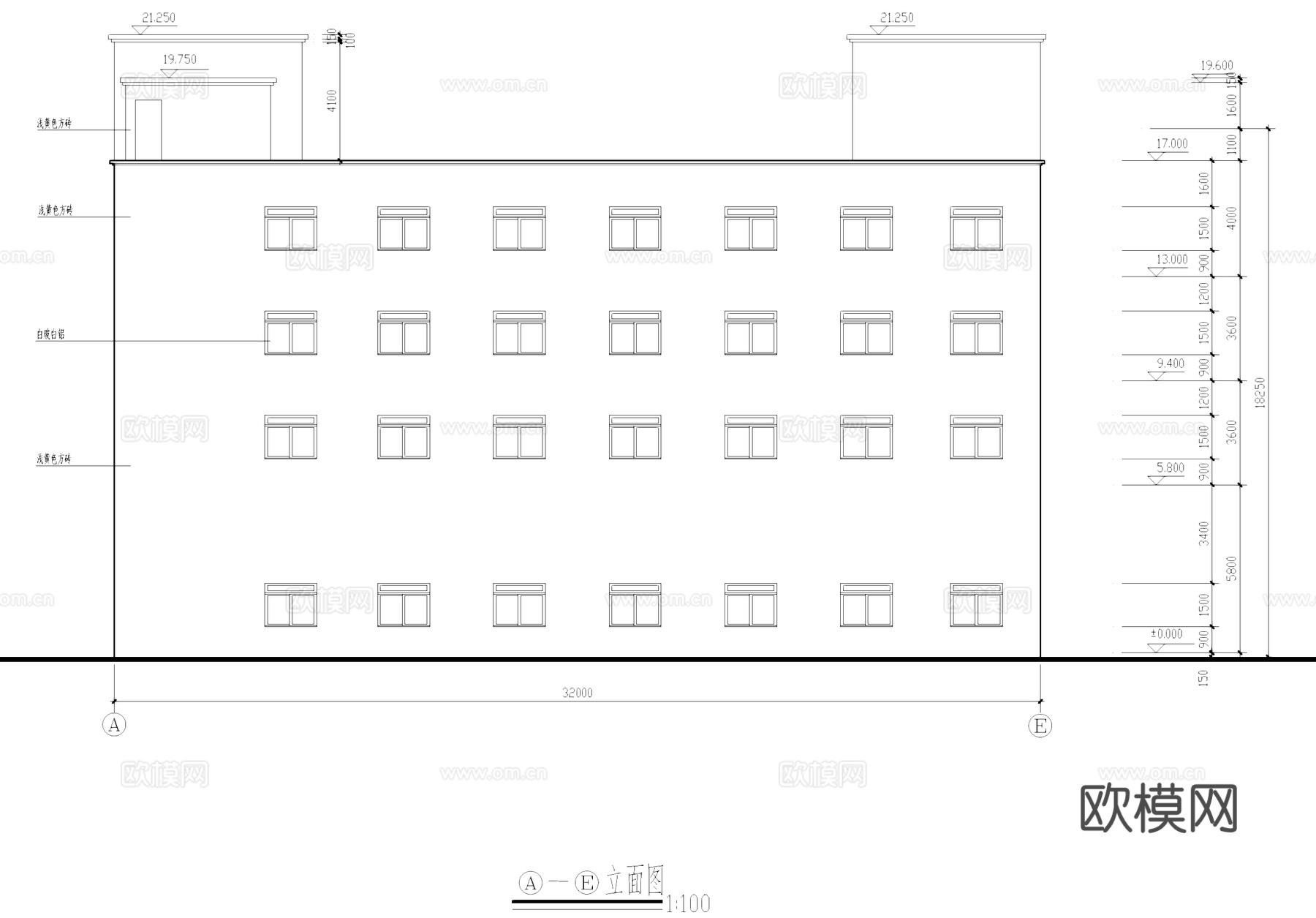 多层厂房工业建筑CAD施工图cad施工图