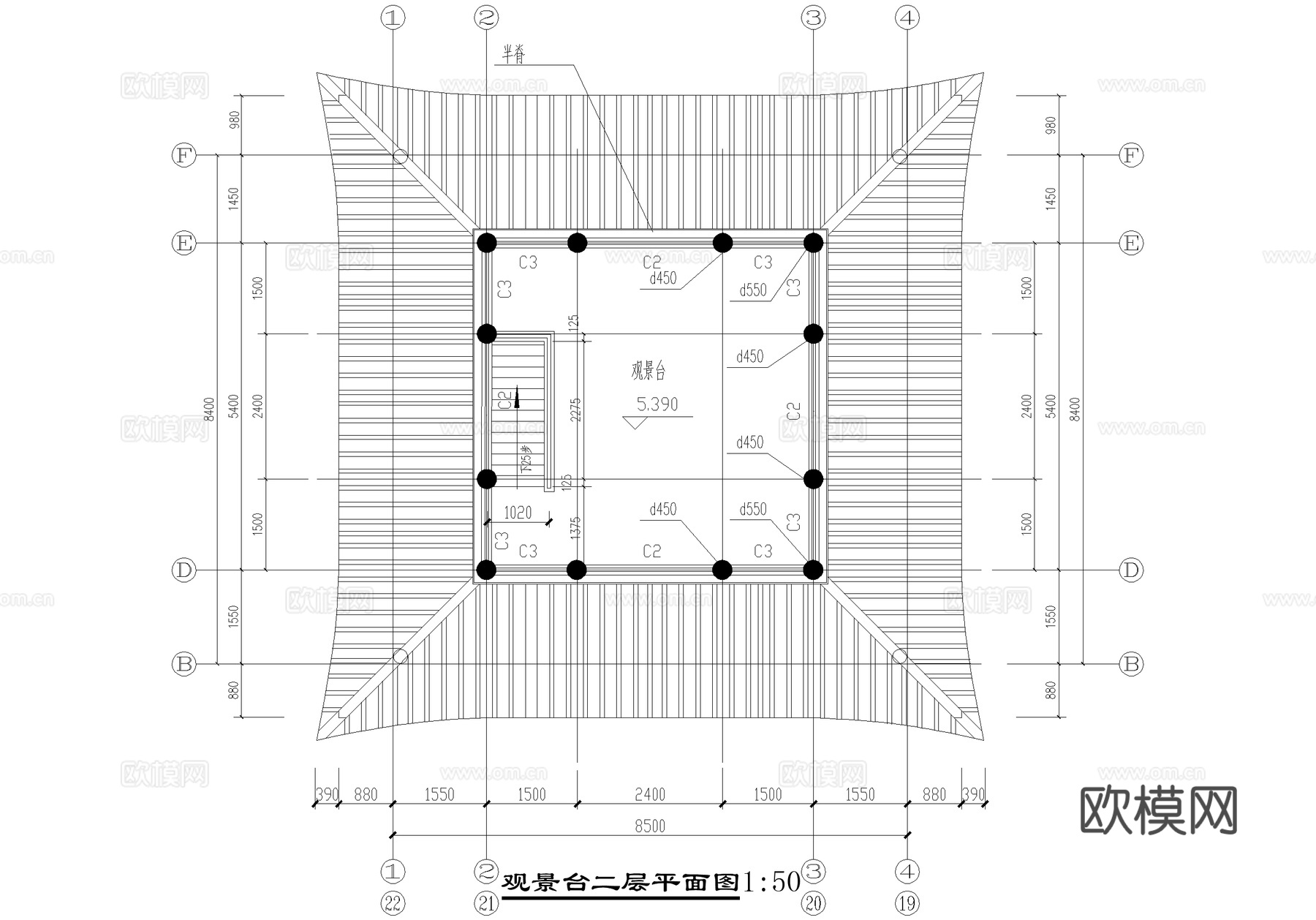中式寺庙 山门古建大门门头cad施工图