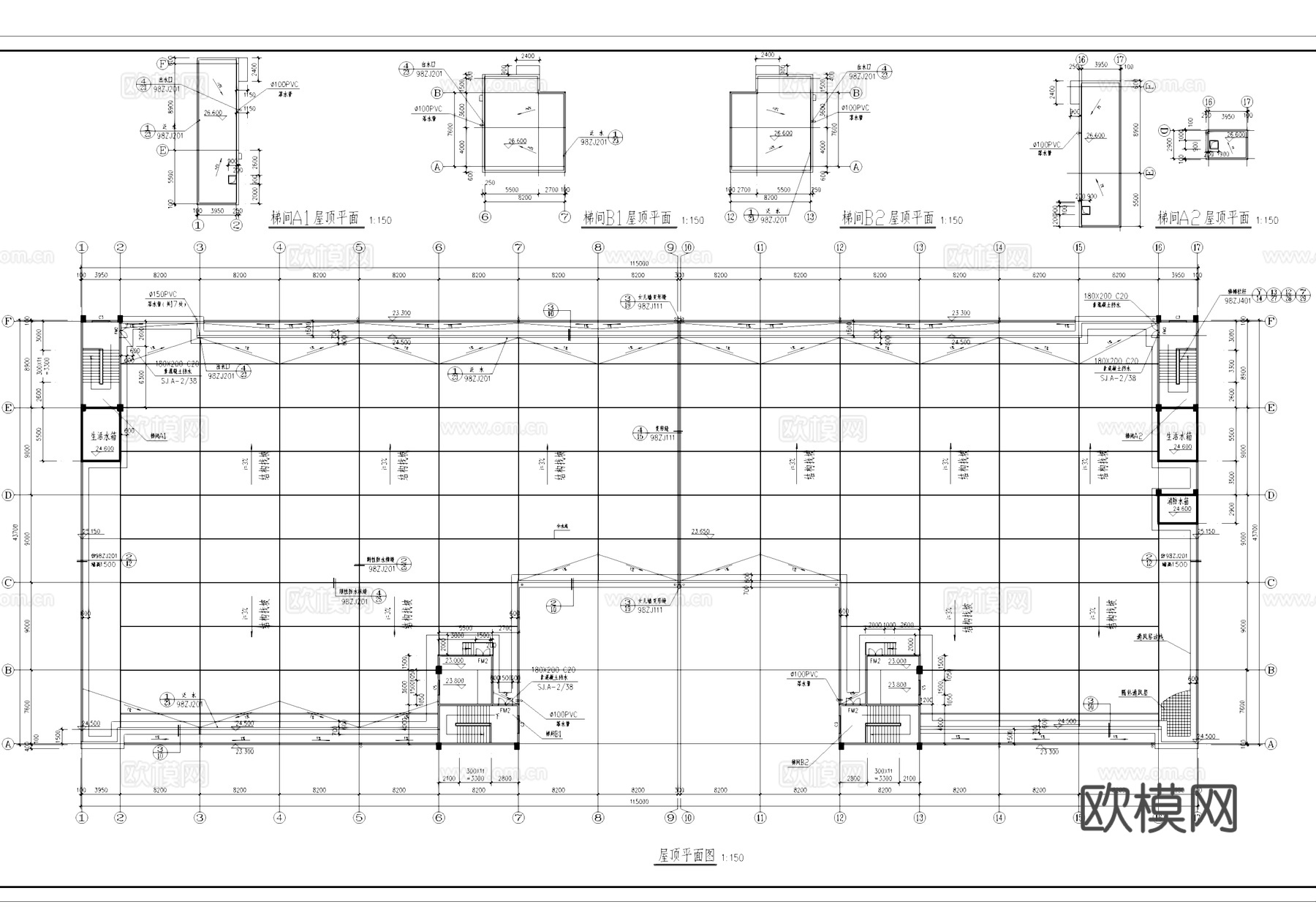 车间厂房工业建筑CAD施工图cad施工图