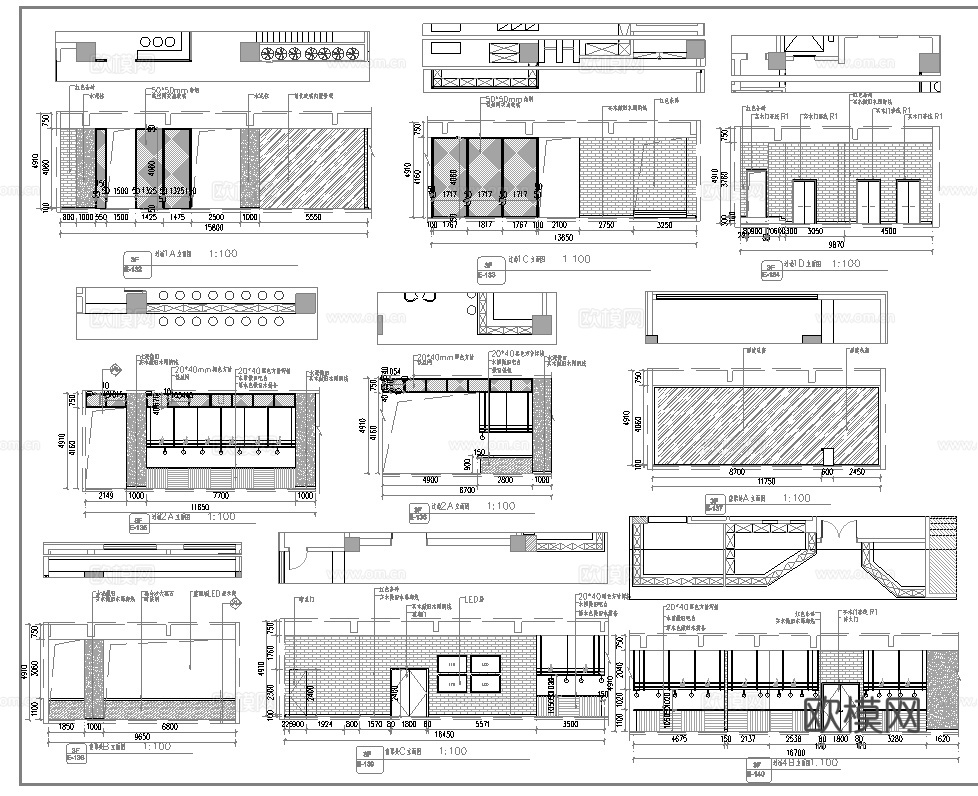 电影院 最新全套施工图设计cad施工图