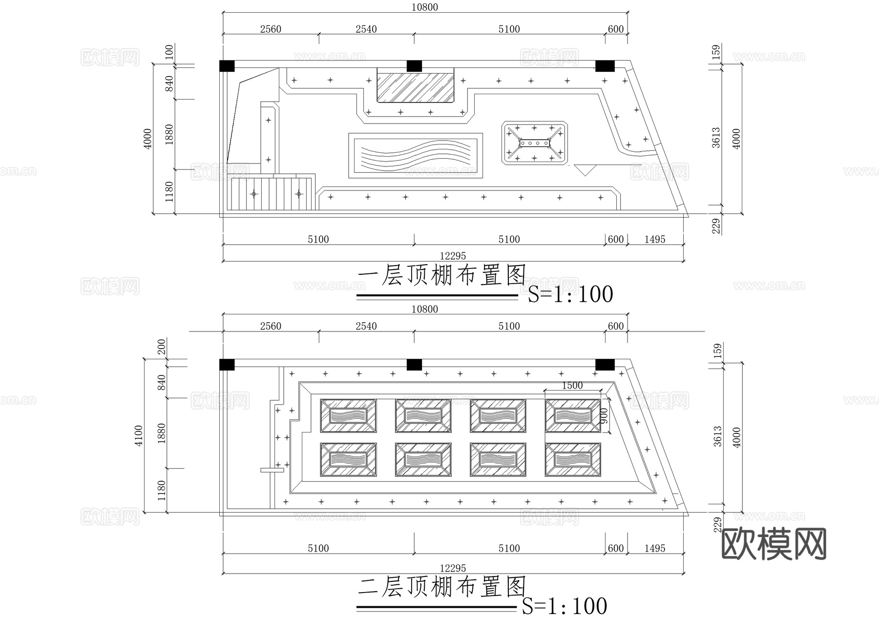 服装店 二层服饰店 专卖店cad施工图