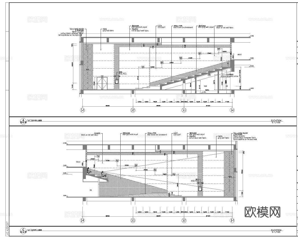 电影院 最新全套施工图设计cad施工图