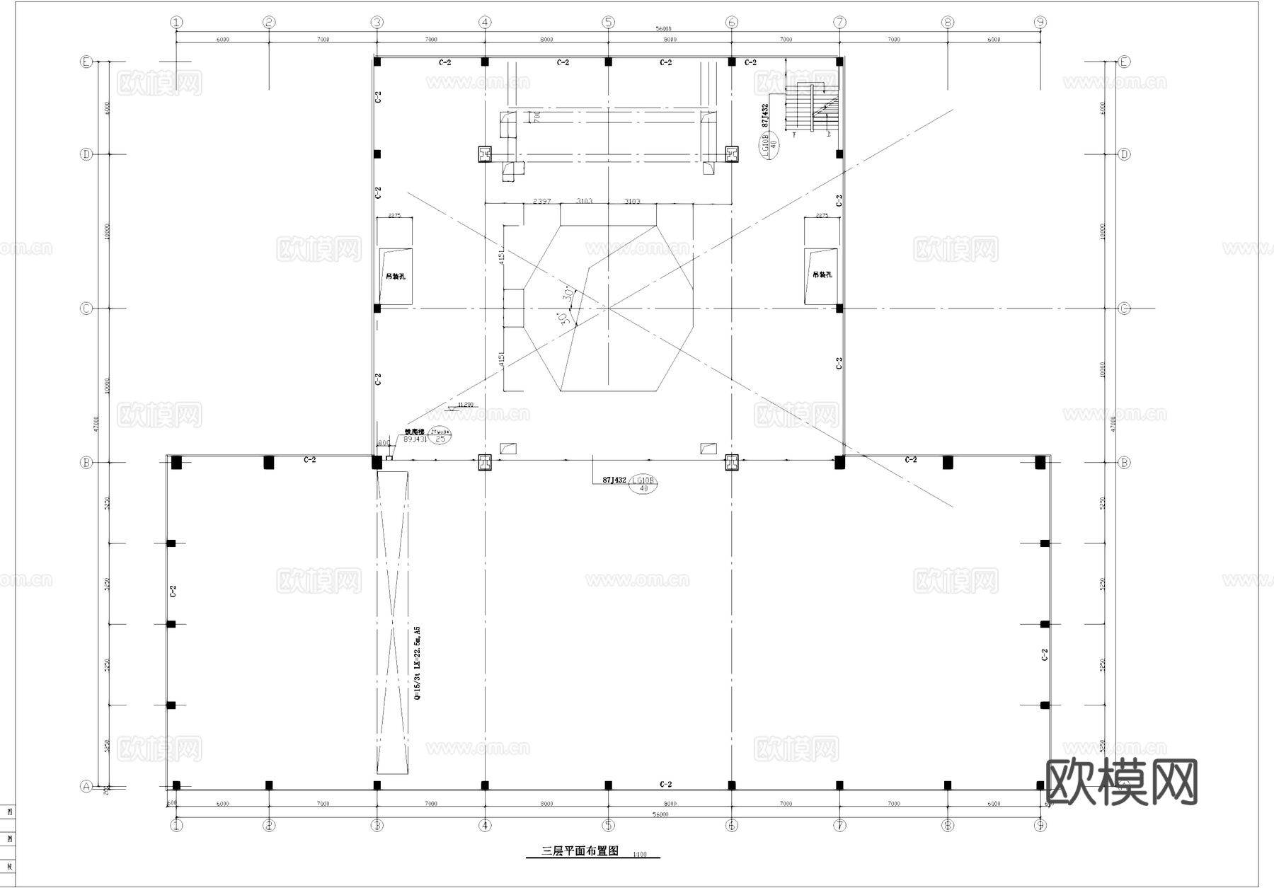 大型工厂厂房工业建筑CAD施工图cad施工图