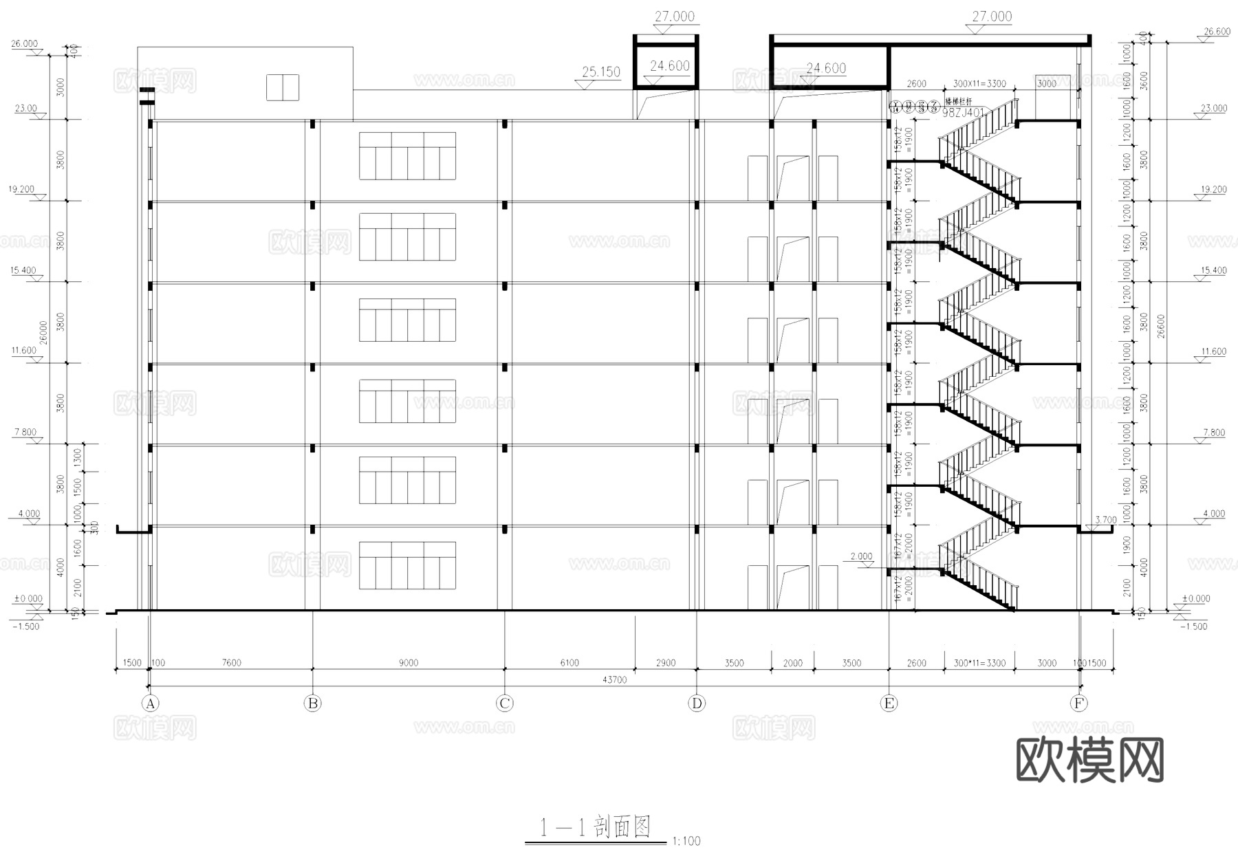 车间厂房工业建筑CAD施工图cad施工图