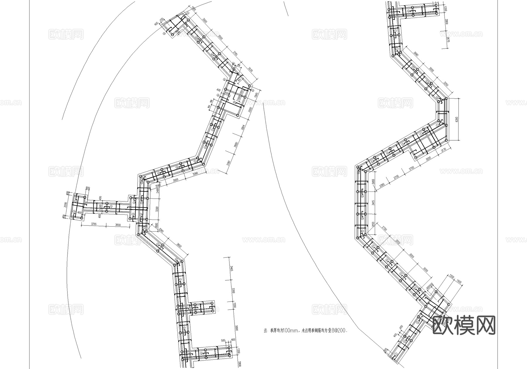 水上木栈道栈桥 结构图cad施工图