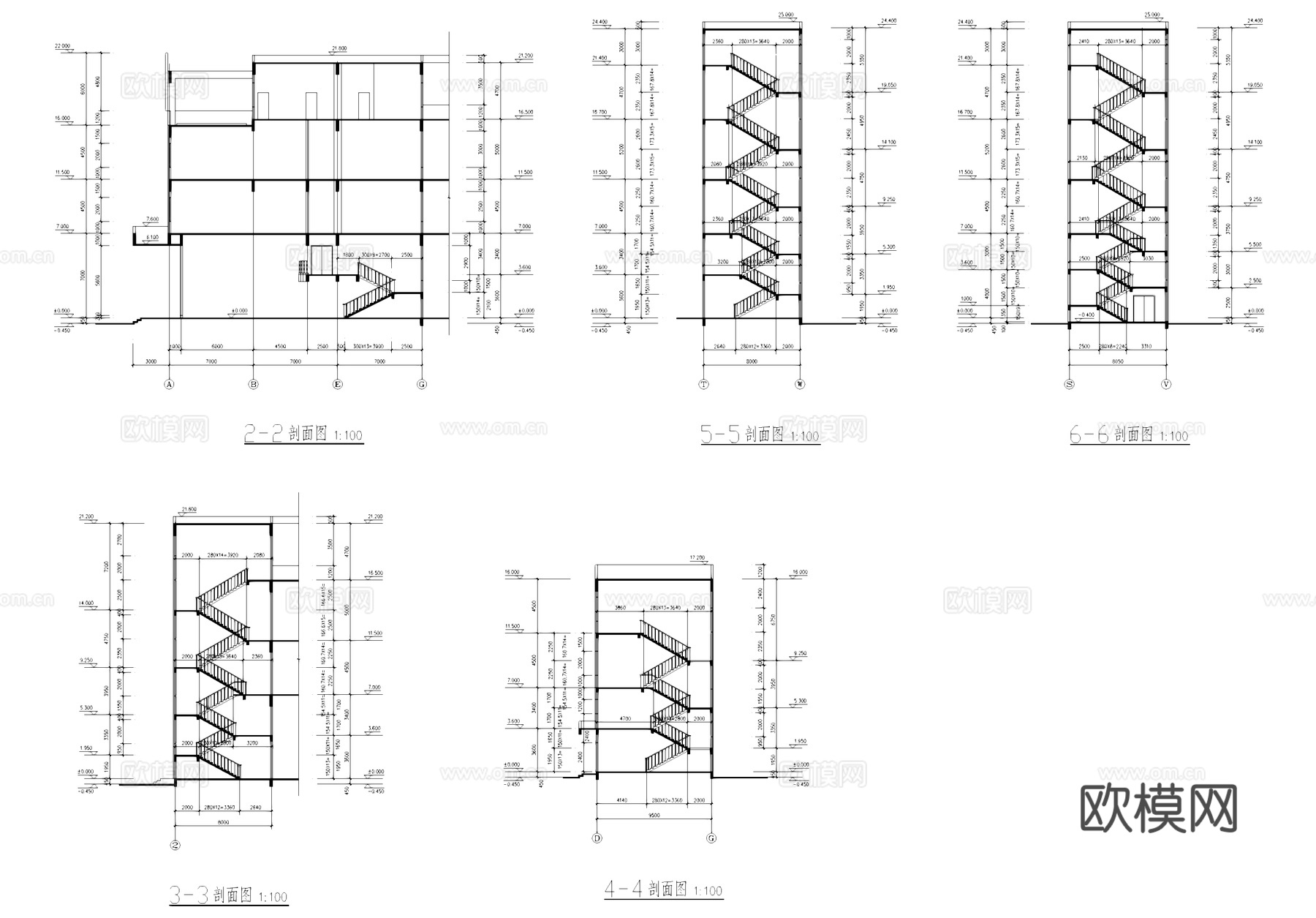 亚伦车间试验办公工业厂房建筑CAD施工图cad施工图