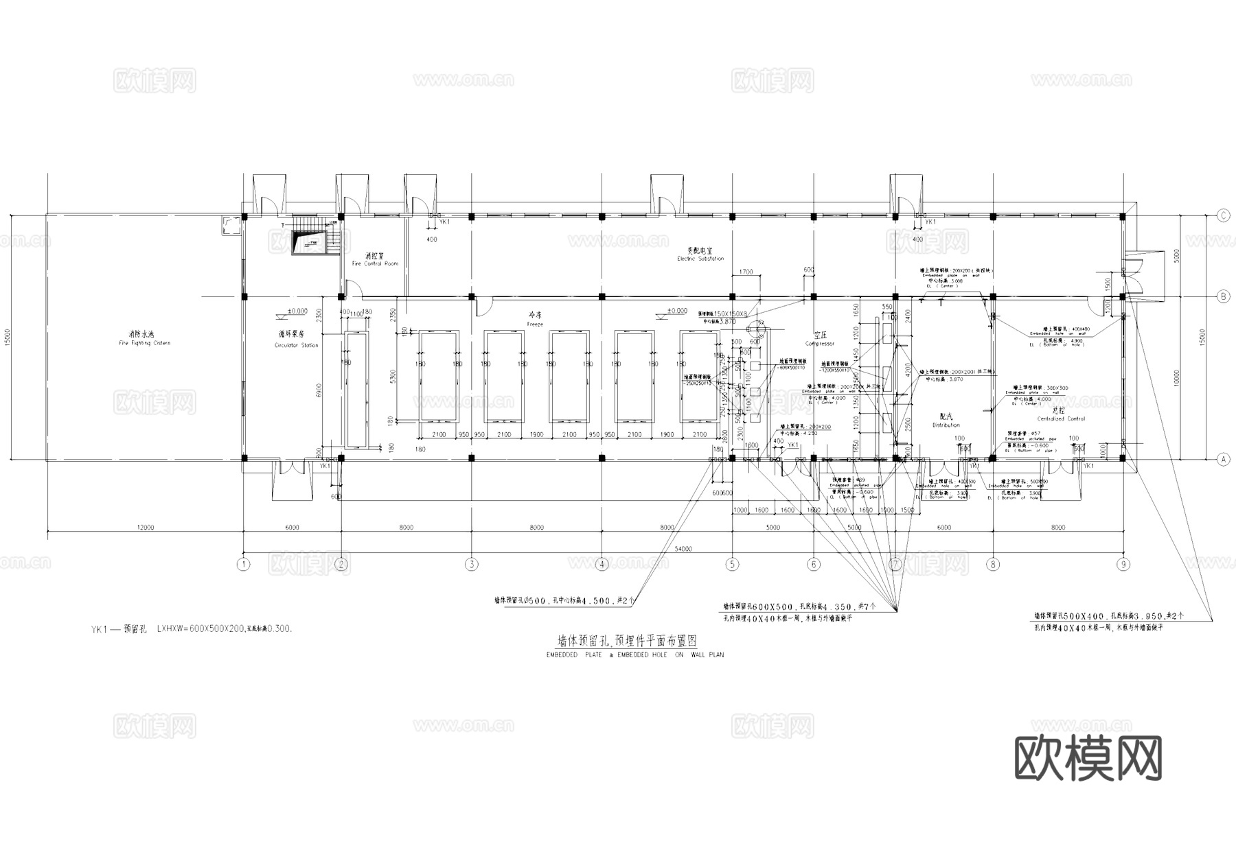 信息机器工厂动力房配电室接待室废品库工业建筑CAD施工图集cad施工图