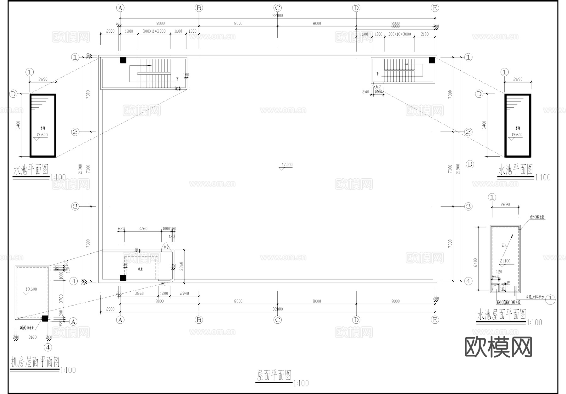 多层厂房工业建筑CAD施工图cad施工图