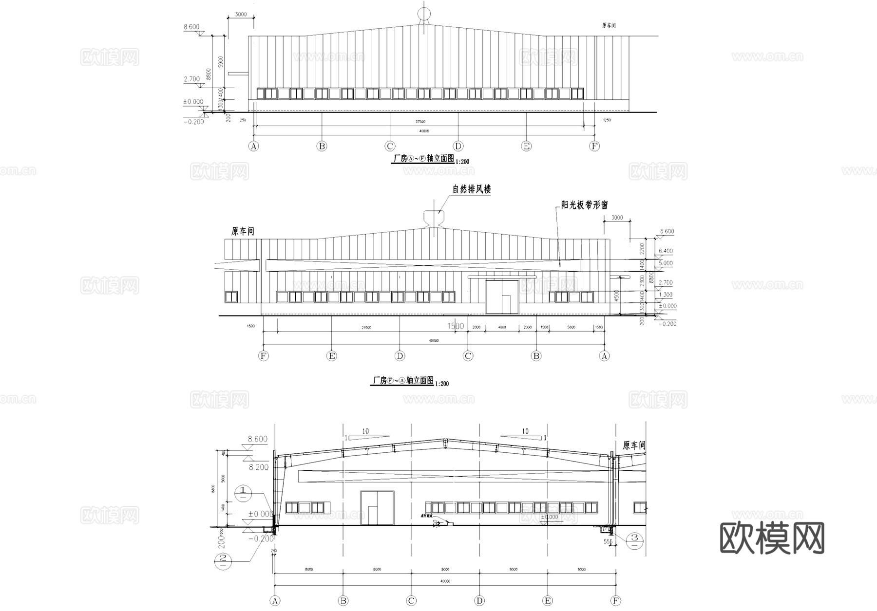轮胎内钢丝厂房工业建筑CAD施工图cad施工图